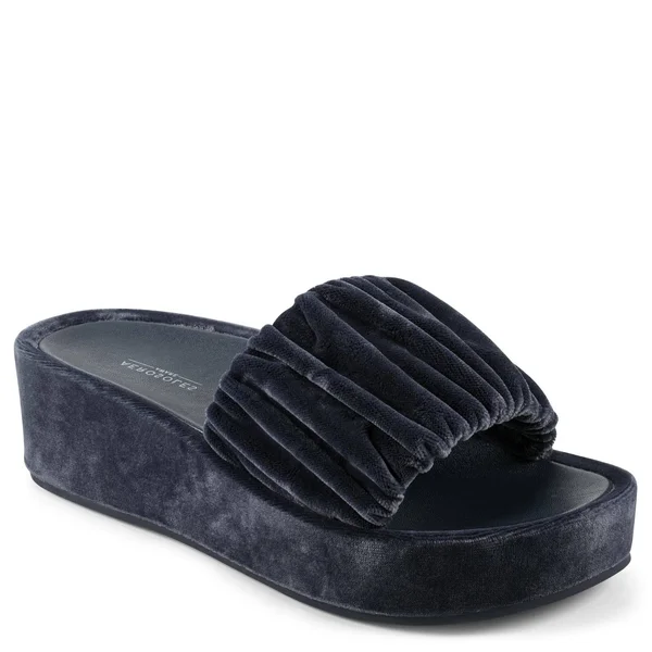 Aerosoles Dada Platform Heel - Blue - Clogs - 10