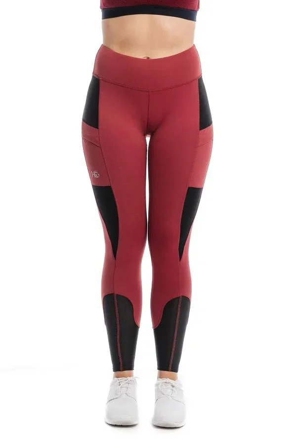 Horseware Ladies Riding Tights Large Redwood