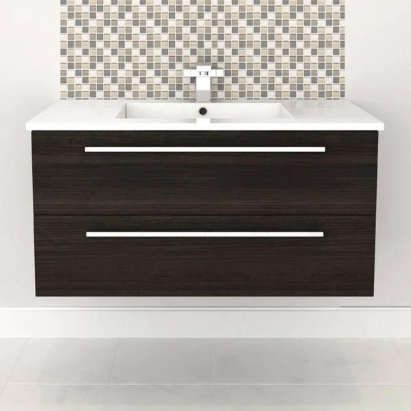 Cutler Kitchen & Bath Silhouette 36 in. Wall Hung Bathroom Vanity - Dark Chocolate