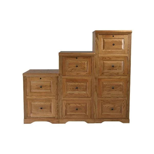 Eagle Furniture 93004NGLT Oak Ridge 4-Drawer File Cabinet Lite Oak