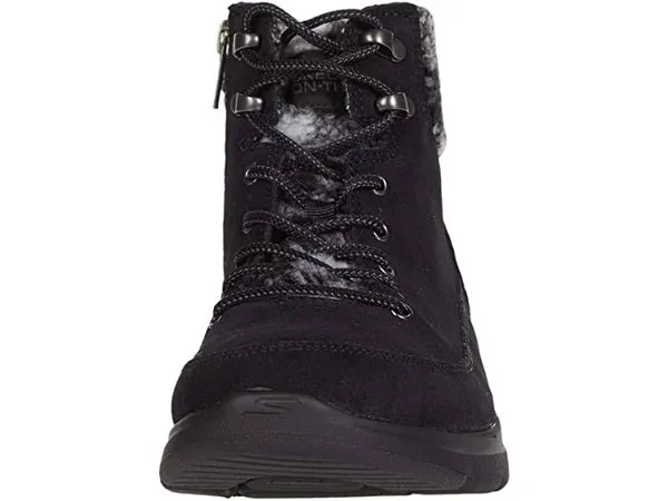 Skechers Women's on The Go Glacial Ultra - Timber Boots, Black/Gray, 7.5