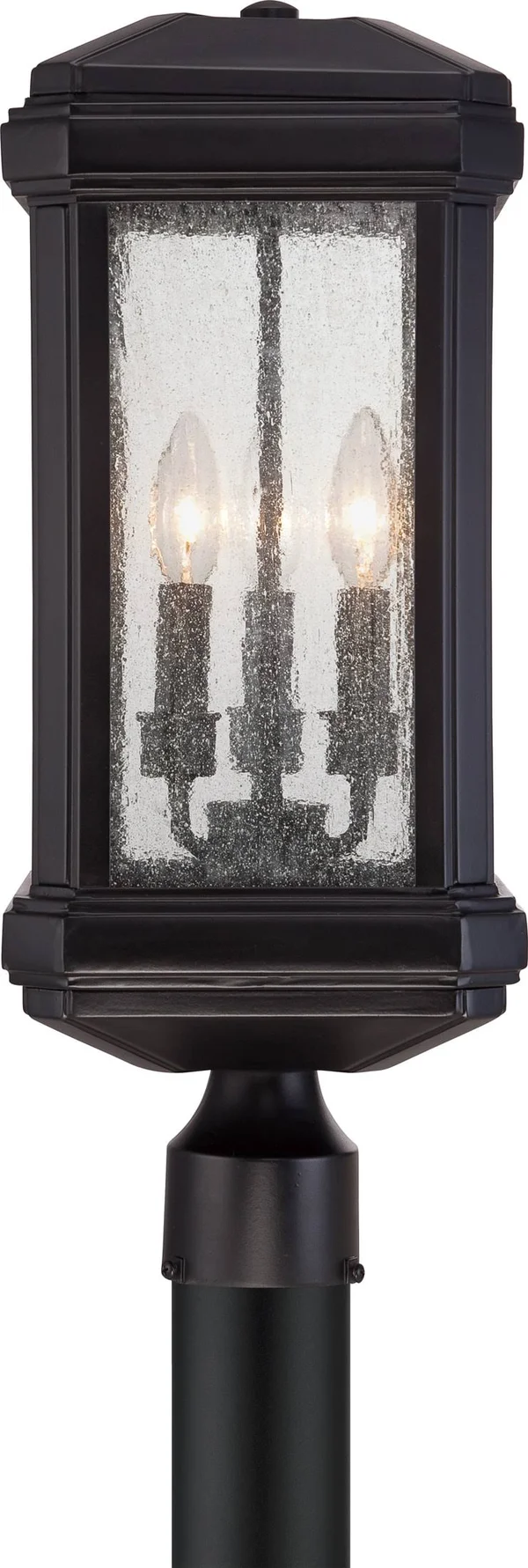 Quoizel Trumbull Outdoor Post Lantern - Mystic Black - TML9008K
