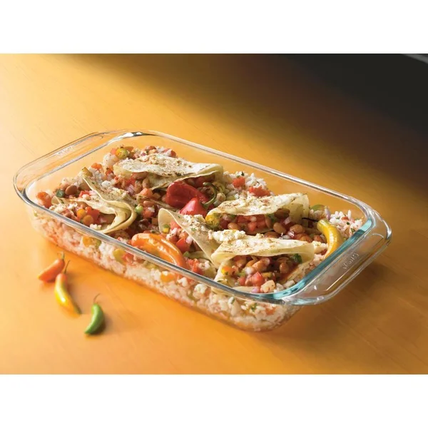 Pyrex 2 Piece Oblong Bakeware Value Pack 3 Quart Clear