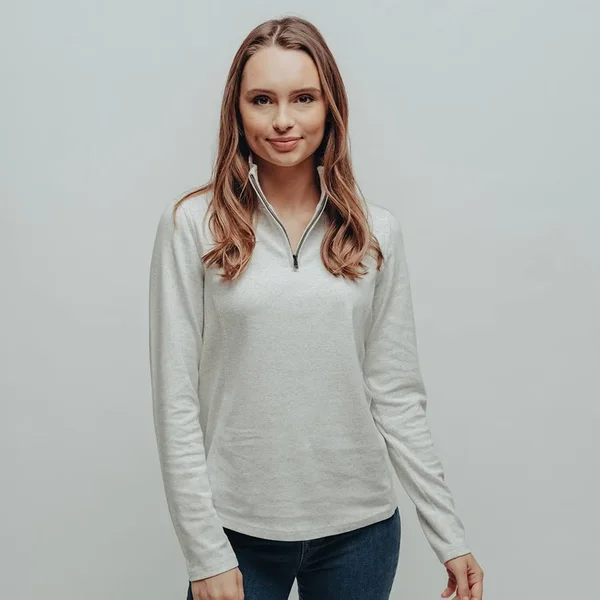 Women's Puremeso Quarter Zip Pullover Stone - Xs