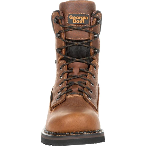 Men's Brown Georgia Giant Revamp Waterproof Work Boot Size 10.5
