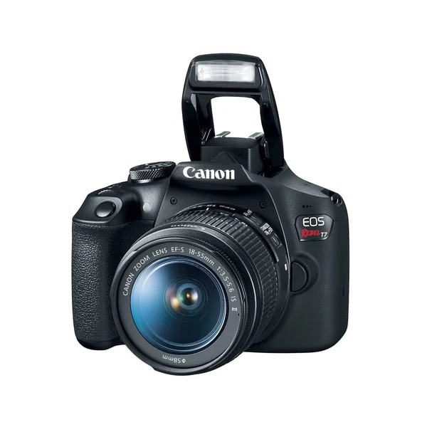 Canon EOS Rebel T7 24.1 MP SLR - Black - EF-S 18-55mm IS II and EF 75-300mm III Lenses