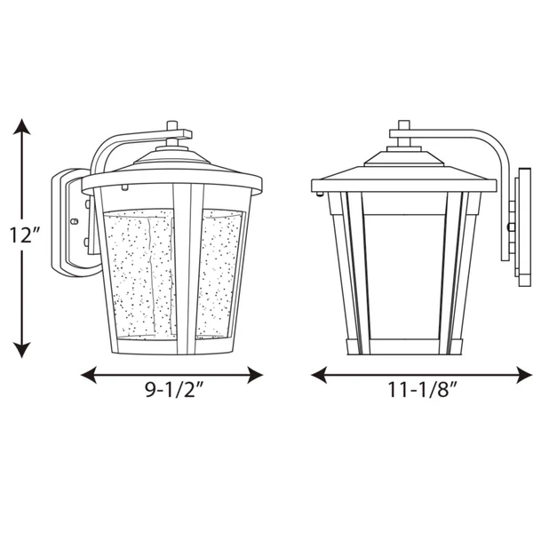Progress Lighting P6079-3130K9 East Haven LED 12 inch Black Outdoor Wall Lantern