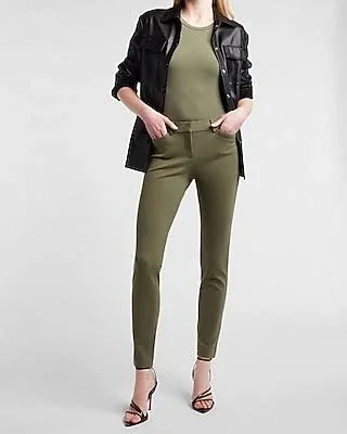 Mid Rise Knit Skinny Pant Brown Women's 4 Long