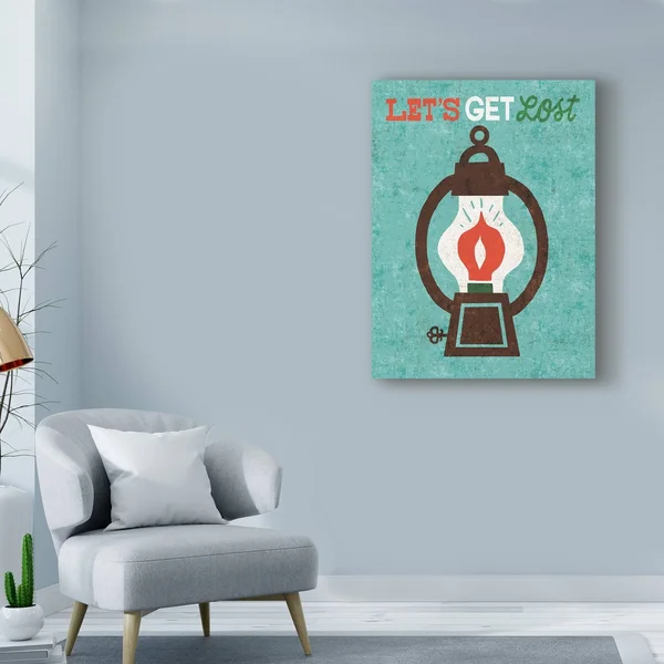 Trademark Fine Art 'Happy Camper Compass' Canvas Art by Michael Mullan, Size: 24 x 32