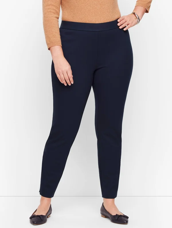 Plus Size - Talbots Soho Leggings - Ponte - Blue - 16