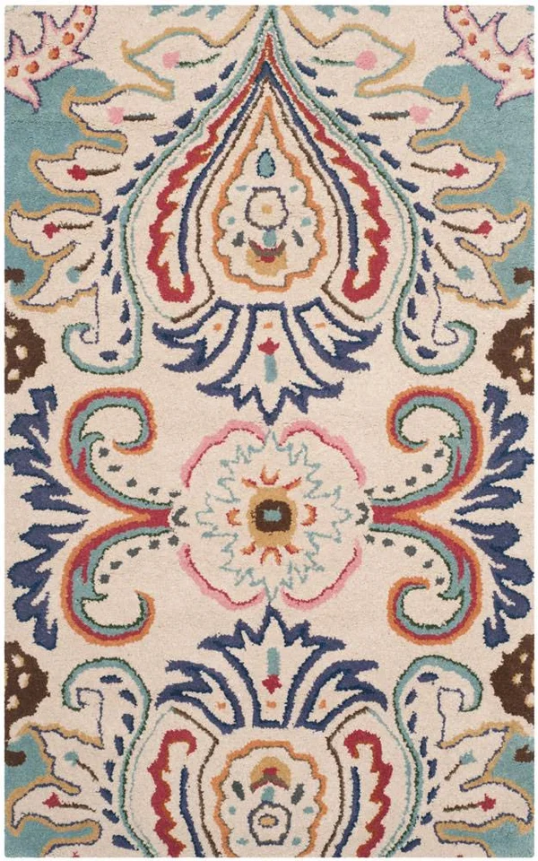 Safavieh Bella Ivory & Blue 3& x 5& Rug