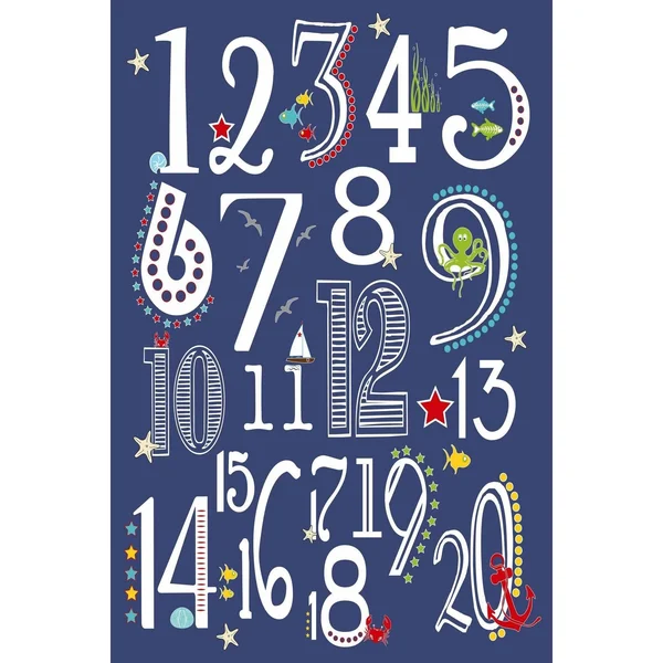 Marmont Hill 123 Nautical Navy by Karen Zukowski Painting Print on Wrapped Canvas - Size: 18 inch x 12 inch