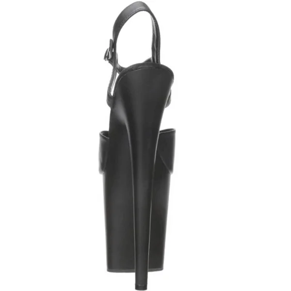 Pleaser FLAMINGO-809 - 8x22 Ankle Strap Sandal - Black Matte 12