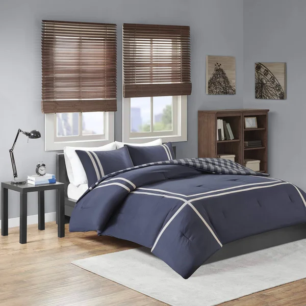 Intelligent Design Oxford Reversible Comforter Set Twin/Twin XL