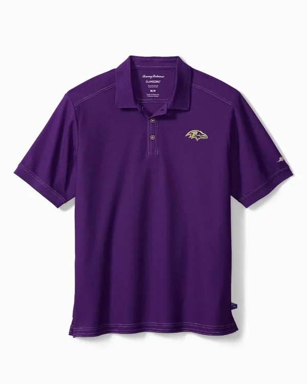 Tommy Bahama Men's NFL Emfielder Polo - Baltimore Ravens - Size XL