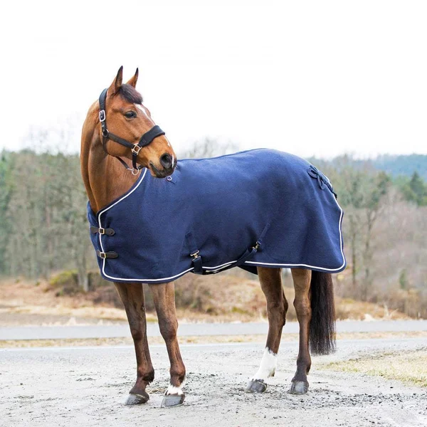 Horze Vail Wool Blanket, Peacoat Dark Blue, 66