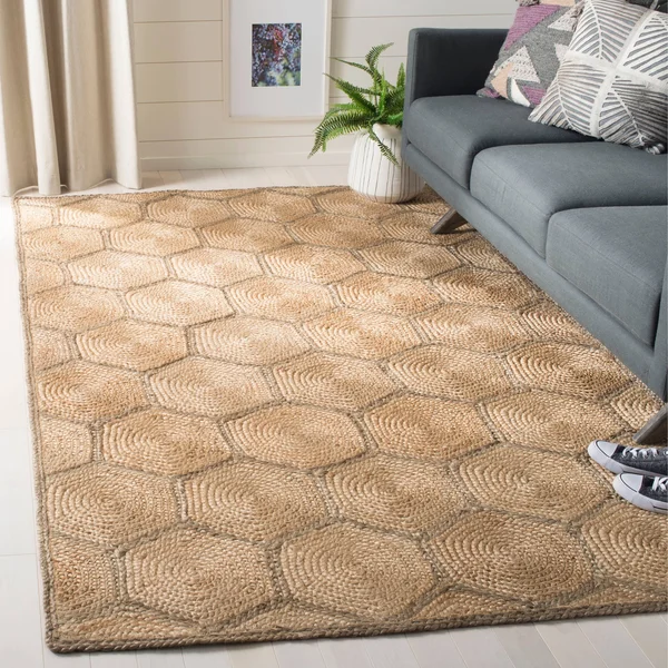 Safavieh Natural Fiber NF882B 3&0x22 x 5&0x22 Natural, Grey Area Rug
