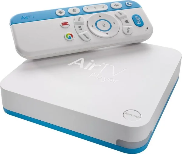 AirTV - 8 GB 4K Streaming Media Player with Adapter - White/Blue