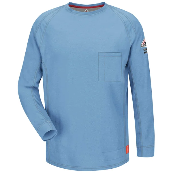Bulwark FR IQ Long Sleeve T-Shirt - Large, Blue
