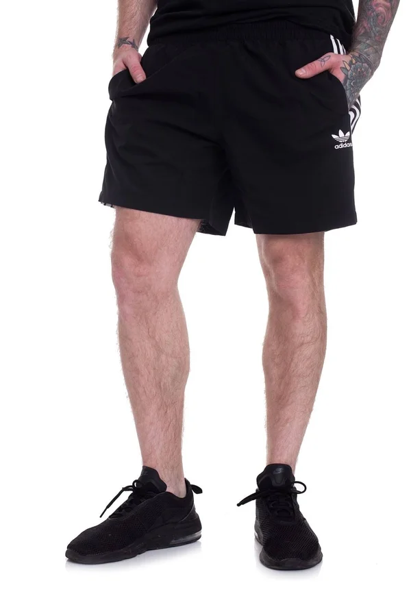 Adidas Originals 3 Stripes Swim Shorts Black