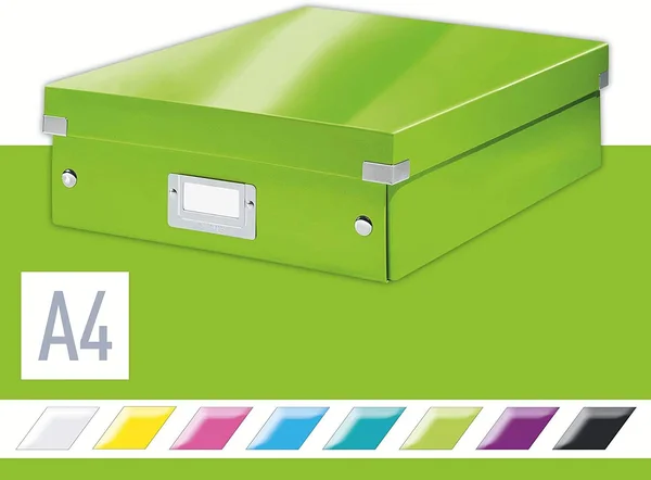 Leitz 60580054 Organiser Box - Click and Store, Wow Range, Medium, Green