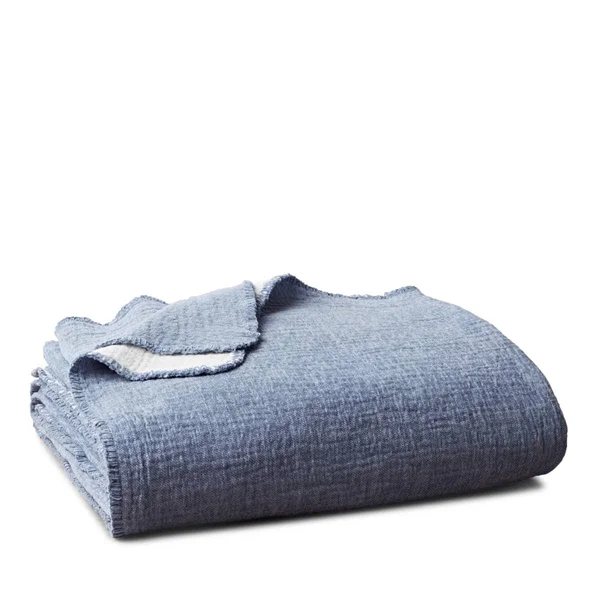 Coyuchi Cozy Cotton Organic Blanket - Moonlight Blue, King