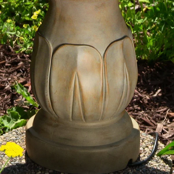 Sunnydaze Decor Classic Tulip 3-Tiered Outdoor Water Fountain - Light Brown