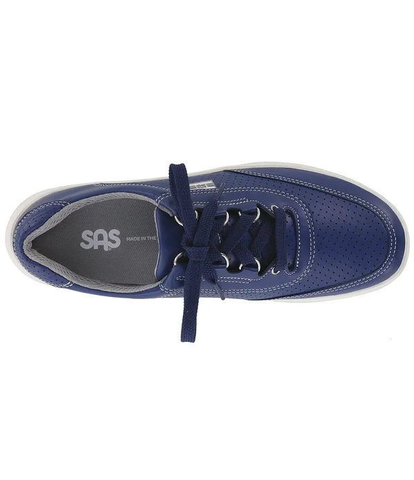 SAS Women's Sporty Lux Blue Perf 8 Double Wide