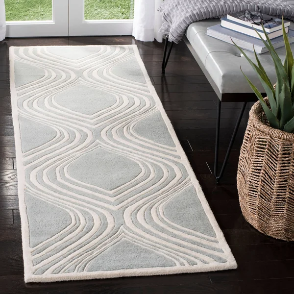 Safavieh 5& x 5& Round Chatham CHT758C Dark Blue, Ivory Rug