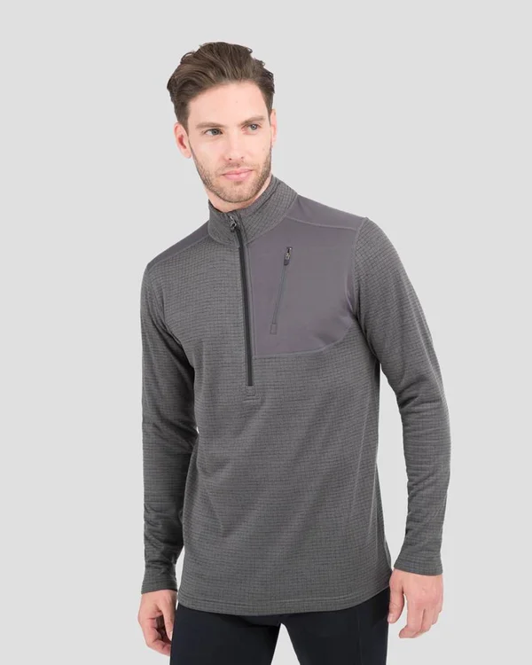3.0 Men's Ecolator Performance Quarter Zip 2XL, Dark Grey Heather