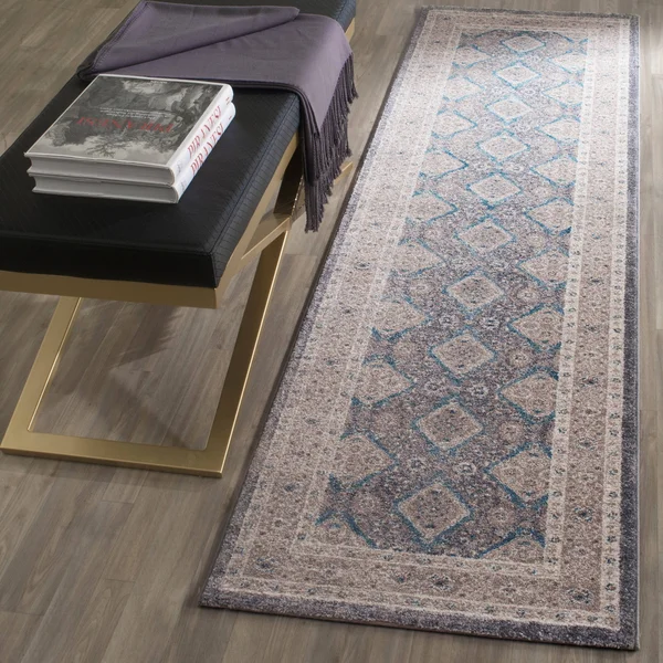 Safavieh Sofia SOF366B 2&2x22 x 12&0x22 Runner Light Grey - Beige Area Rug