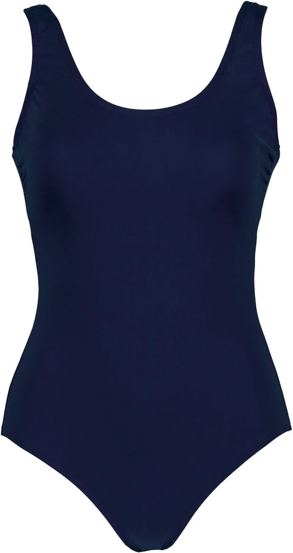 Dolfin Women's Solid Moderate Scoop Back 14 Navy