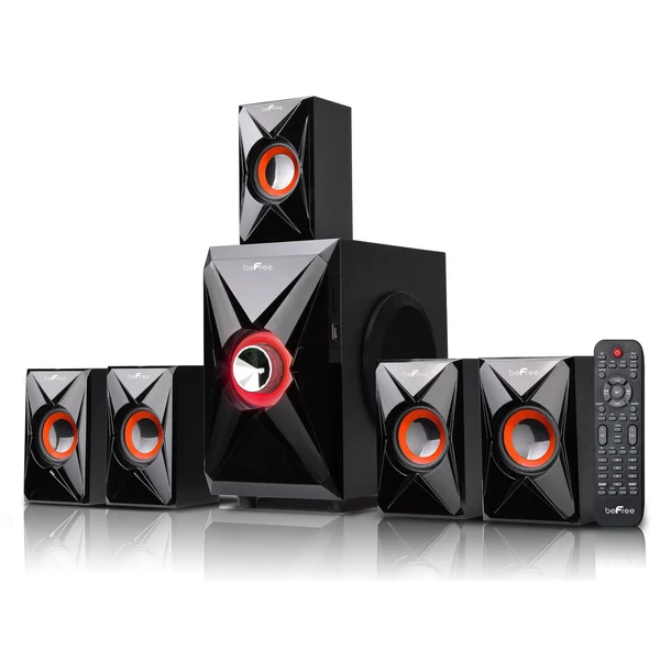 Befree Sound Bfs-420 5.1 Channel Surround Sound Bluetooth Speaker System, Orange