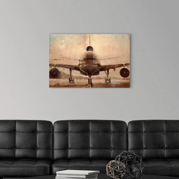 Tonal Plane - Canvas Wall Art, 30x20, Great Big Canvas