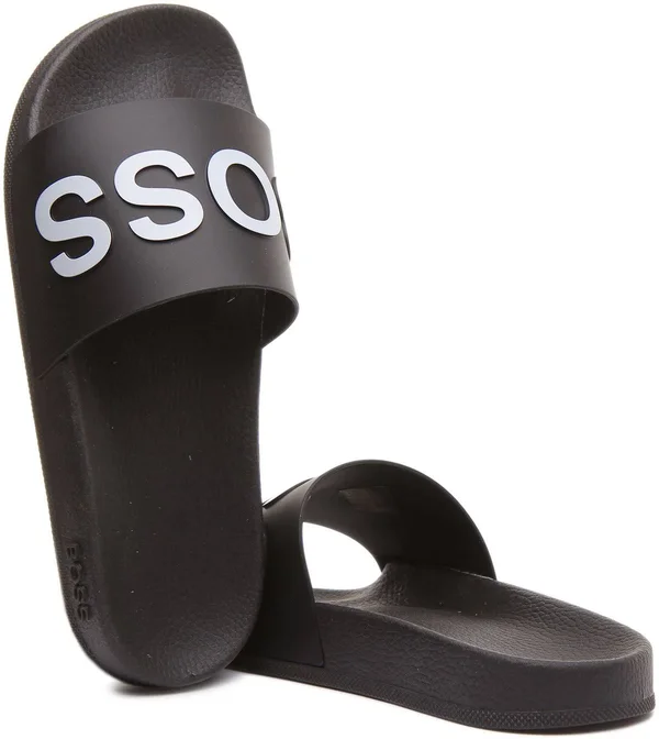 Mens Boss Bay Sliders - Black