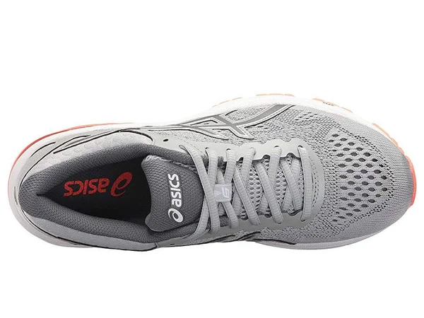 Asics Women's GT-1000 6 Running Shoe - Mid Grey/Flash Coral, 6