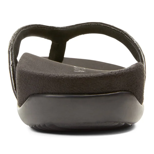Vionic with Orthaheel Dillon Croc Women's Sandal - Black Size 9.5