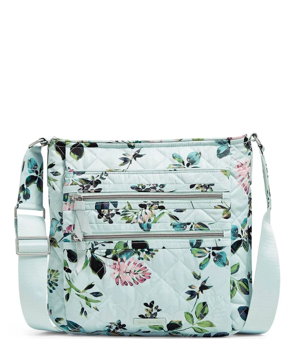 Vera Bradley : Triple Zip Hipster in Seawater Blooms