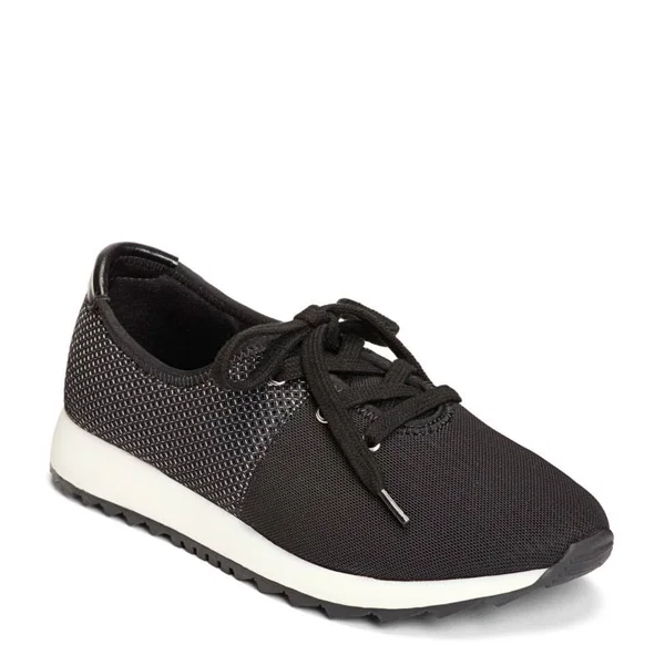 Aerosoles Women's in A Flash Sneaker, Black Fabric, Size 6.5