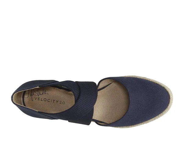 LifeStride Women's Keaton Espadrille Wedge - Navy Solid Canvas