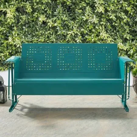 Corentin Patio Sofa Hashtag Home Frame Color: Turquoise Gloss