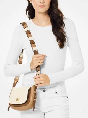 Michael Michael Kors Brown Jolene Small Saddle Crossbody