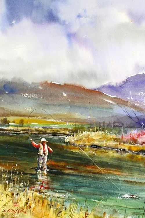 iCanvas Fishing II Art by Dean Crouser Canvas Art Wall Decor