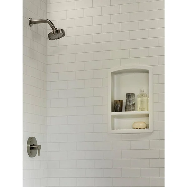 Swan RS-2215-018 Recessed Solid Surface Soap Dish - Bisque, 22x22 x 15x22 x 4 5/16x22