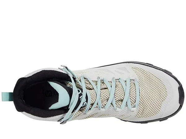 Salomon Women's Outline Mid GTX Shoe - 12 - Lunar Rock - Black, Pastel Turquoise