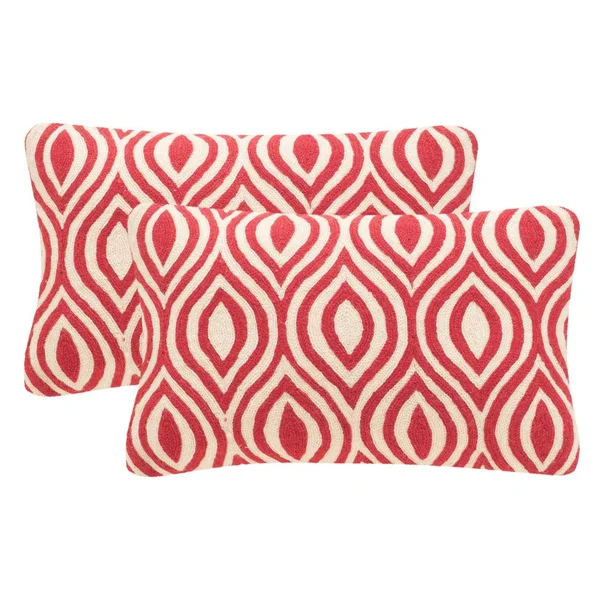 Safavieh Metis Red Pillow - Set of 2 - 20x22 x 20x22