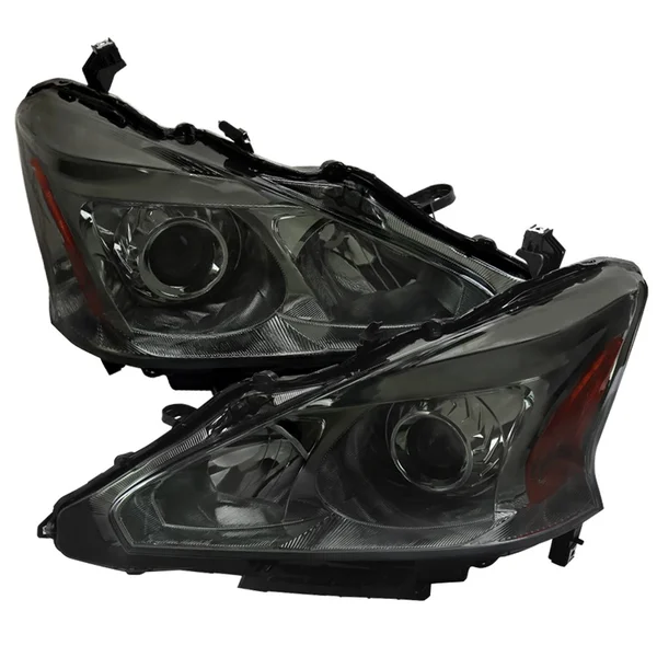 Spec-D Tuning 2LHP-ALT13G-GO Smoked Lens Sedan Projector Headlights for 2013-2015 Nissan Altima