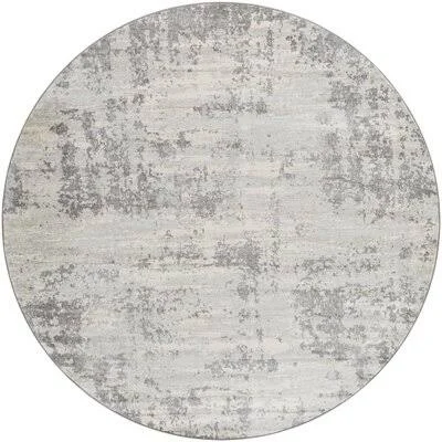 Clayborn Abstract Gray/Cream Area Rug Trent Austin Design Rug Size: Round 5&3x22