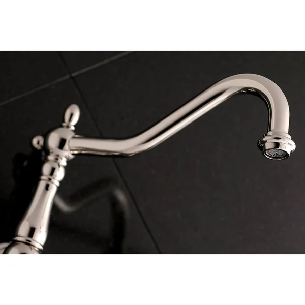 Kingston Brass KS1020PX Heritage Wall Mount Tub Faucet, Matte Black