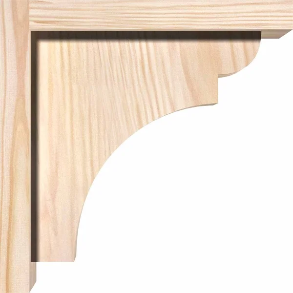7 1/2x22W x 10x22D x 14x22H Yorktown Smooth Corbel w/Backplate, Douglas Fir